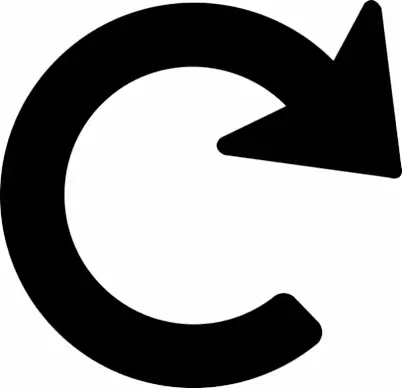 undo alt flat black rounded arrow icon sign