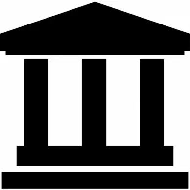 university sign icon flat black white sketch