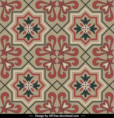 urban decore matt ceramic pattern template elegant retro repeating geometric floral sketch