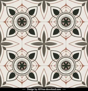 urban decore matt ceramic pattern template repeating retro flora geometry design