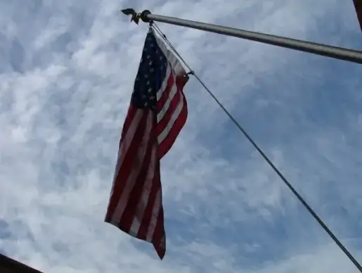usa flag looking up
