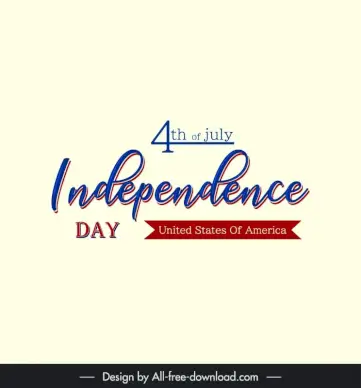 usa independence day backdrop calligraphic texts ribbon decor