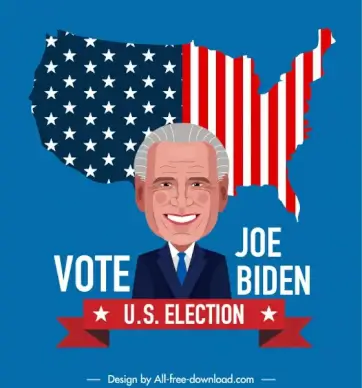 usa voting campaign poster candidate flag sketch