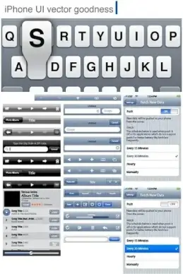 user interface design toolkit iphone ui vector elements