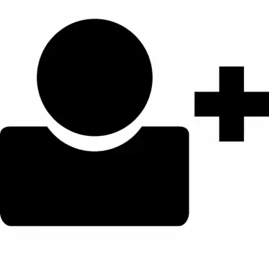user plus sign icon flat black silhouette geometric sketch