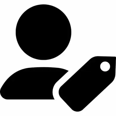 user tag sign icon flat silhouette geometric sketch