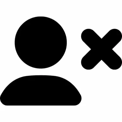 user times sign icon flat silhouette geometric sketch