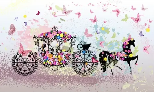 valentine day romantic coach vector