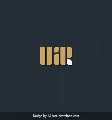 var logo template modern flat geometry design