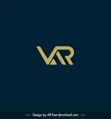 var logo template modern shadow texts design