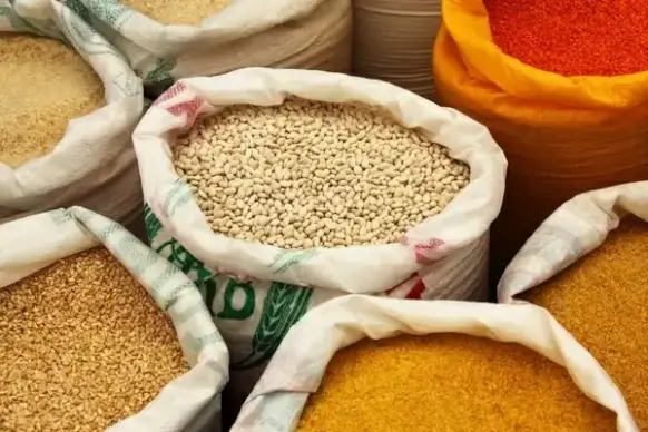 various food in bags