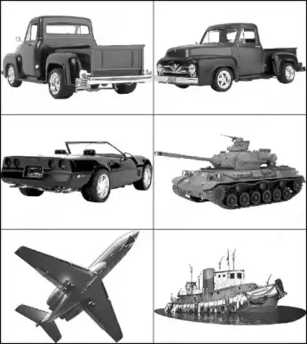 various modes of transportation brush