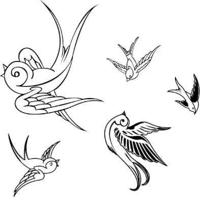 VECTOR BIRDS SPARROWS 