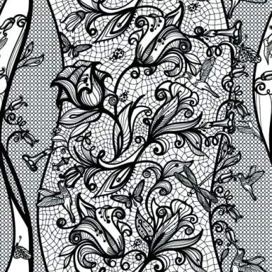 vector black lace creative background graphics