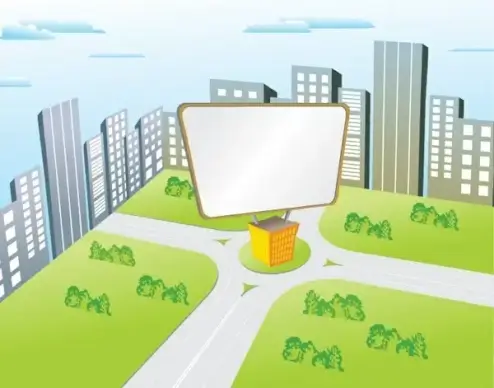 vector cartoon billboard