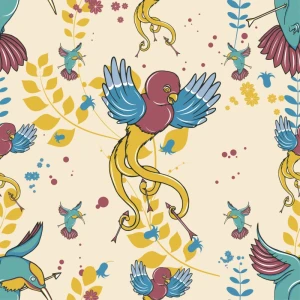 vector cartoon lovebirds