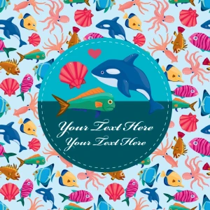 vector cartoon sea creatures