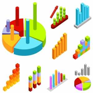 chart templates modern colorful 3d design