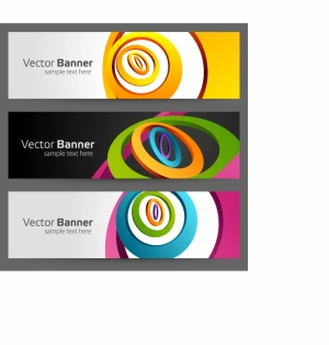 decorative banner templates 3d dynamic twisted curves