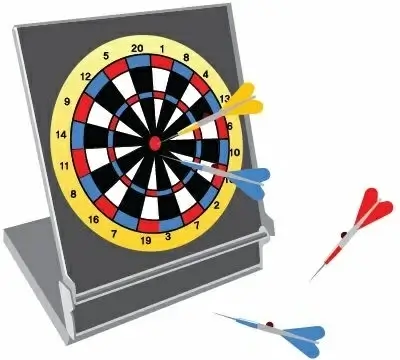 Vector Dartboard with Darts