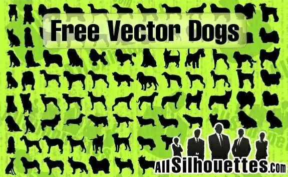 Vector Dogs Silhouettes