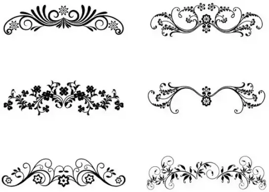 Vector Floral Ornamental Design Elements
