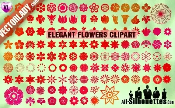 Vector Flowers Clipart