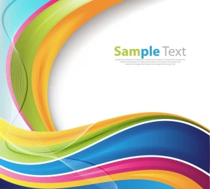 vector illustration of abstract colorful waves background