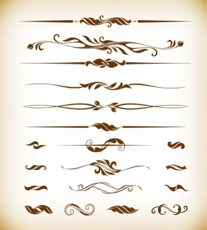 vector illustration of page decor design elements