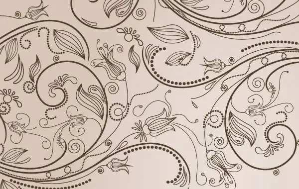 Vector illustration with abstract flowers