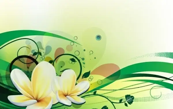 Vector illustration with plumeria