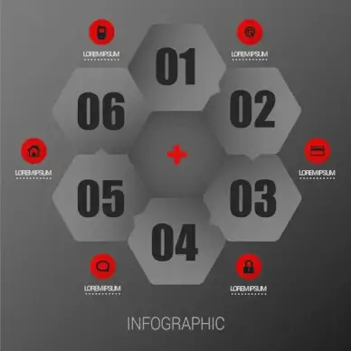vector infographic illustration with dark beehive design