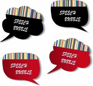 speech bubbles templates modern flat barcode decor