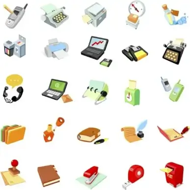 vector office supplies icon