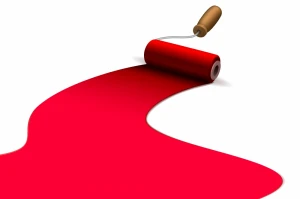 paint brush background bright white red 3d roller