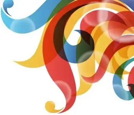 Vector Rainbow-colored Swirly Background