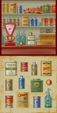 vector retro bottle