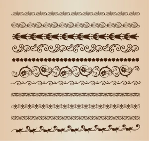 vector set of border elements