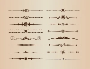 vector set of decorative design divider elements