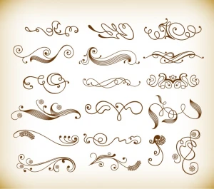 vector set of decorative elements for design