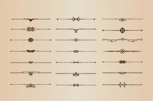 vector set of page decoration elements
