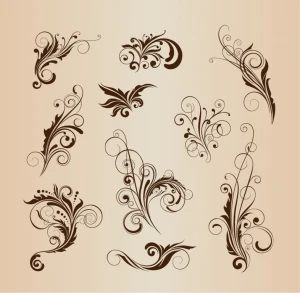 vector set of pattern design elements