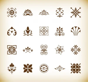 vector set of vintage design elements