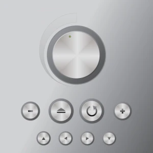 volume button templates modern shiny circles design