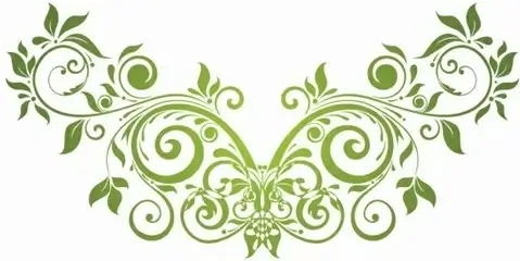 Vector Swirl Floral Design Element