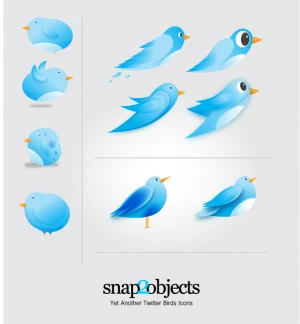vector twitter birds icons