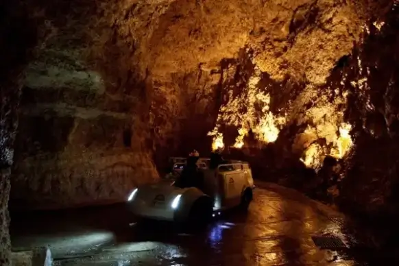 vehicle in cave