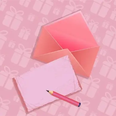 vignette gift background pink decoration envelope icon