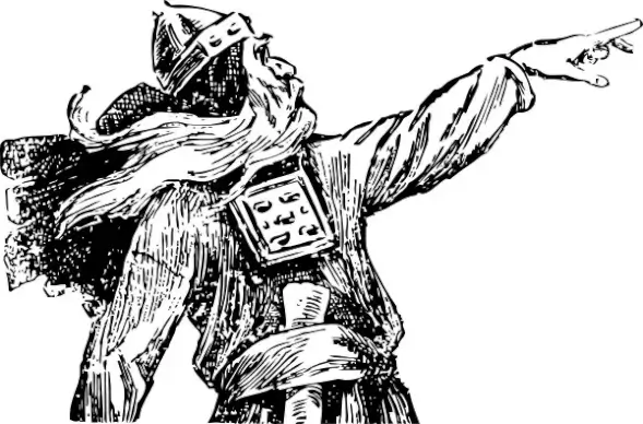 Viking Pointing clip art
