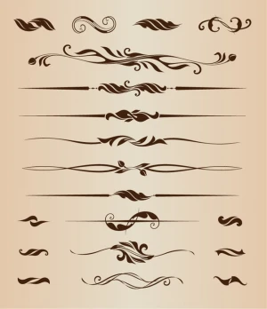 vingate floral design set vector illustration